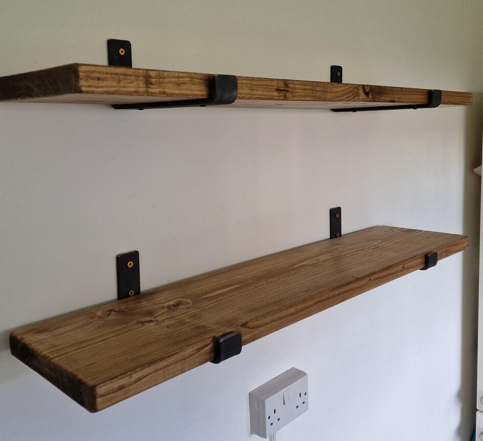 Handmade shelves and install